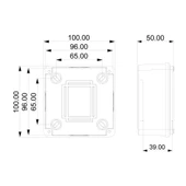 100x100x50 mm Sıva Üstü Opak Kapaklı Buat Kutusu - 3
