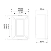 150x110x70 mm Sıva Üstü Opak Kapaklı Buat Kutusu thumbnail 2