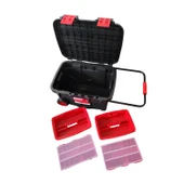 Tekerlekli Taşınabilir 78 Litre Organizer Bölmeli Taşınabilir Kulplu Takım Çantası Alet Çanta - 4