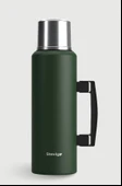 Stevig ST-206 4 Camp Klasik Vakumlu Kulplu Çelik Termos 1.5LT Green - 1