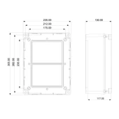 300x230x130 mm Sıva Üstü Opak Kapaklı Buat Kutusu thumbnail 2