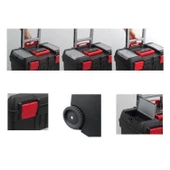 Tekerlekli Taşınabilir 60 Litre Organizer Bölmeli Taşınabilir Kulplu Takım Çantası Alet Çanta - 7