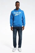 Reebok RI FT BIG LOGO OTH HOOD 101965471 Erkek Sweatshirt Mavi S-XXL - 1