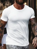 Erkek Kısa Kollu Bisiklet Yaka Viskon Bluz - 3