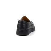 Erkek Siyah Hakiki Deri Ayakkabı, Ortopedik Taban Loafer Ayakkabı Yumuşak Mevsimlik Kışlık Günlük Casual Ayakkabı - 5