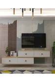 CENEYRA TDA1203AG - ZUZU 2Lİ DUVARA MONTAJ TV STAND ANTRASİT-GOLD 120CM+120CM - 9