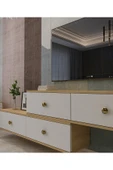 CENEYRA TDA1203AG - ZUZU 2Lİ DUVARA MONTAJ TV STAND ANTRASİT-GOLD 120CM+120CM - 11