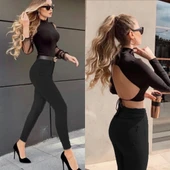 Likralı Yüksek Bel Jean Pantolon thumbnail 1