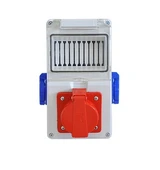 120x220x110 mm Kombinasyon Kutusu (5 Sigorta Kapasiteli+1 Adet 5x32A Priz+2 Adet 1x16A Priz) - 1