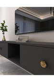 CENEYRA TDA1501AG - ZUZU DUVARA MONTAJ TV STAND ANTRASİT-GOLD 150CM - 3