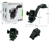 Torpido Üstü Vakumlu Araç Telefon Tutucu Ayarlanabilir Uzun Kollu - 3