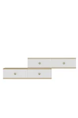 CENEYRA TDA1203AG - ZUZU 2Lİ DUVARA MONTAJ TV STAND ANTRASİT-GOLD 120CM+120CM - 12