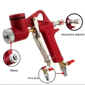 4-6-8 Mm Fasarit Üstten Depolu Boya Tabancası Sıva Püskürtme Hopper Gun Tavan Duvar Kaplama Aleti Makinesi thumbnail 7