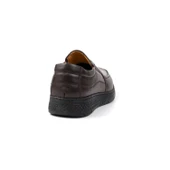 Erkek Kahve Hakiki Deri Ayakkabı, Ortopedik Taban Loafer Ayakkabı Yumuşak Mevsimlik Kışlık Günlük Casual Ayakkabı - 5