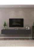 CENEYRA TDA1801AG - ZUZU DUVARA MONTAJ TV STAND ANTRASİT-GOLD 180CM - 1