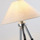 Cosby Siyah-Krom Kaplamalı Tripod Metal 3 Ayaklı Lambader - 5