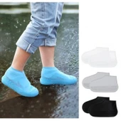 SRTfootcare Silikon Ayakkabı Kılıfı Kaymaz Su Kir Geçirmez Siyah - 7