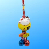 Feng Shui Maneki Neko Şans Kedisi Sarı No.3 thumbnail 2