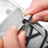 SRTfootcare Metal Vidalı Kilitli Akıllı Elastik Outdoor Ayakkabı Bağcığı Yuvarlak 100cm 1 Çift thumbnail 1