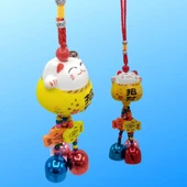 Feng Shui Maneki Neko Şans Kedisi Sarı No.3 thumbnail 3