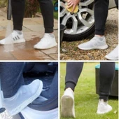 SRTfootcare Silikon Ayakkabı Kılıfı Kaymaz Su Kir Geçirmez Beyaz - 5