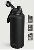 Stevig ST-235 1 Hand Leak-Proof Sızdırmaz Çelik Termos 1500ML Black - 1