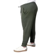 Büyük Beden Eşofman Altı Dar Paça 20507 Haki thumbnail 3