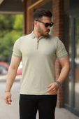 Erkek Fermuarlı Yaka Kısa Kollu Tişört thumbnail 1