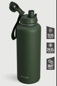 Stevig ST-252 1 Hand Leak-Proof Sızdırmaz Çelik Termos 1500ML Green - 2