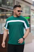 Erkek şerit Detaylı Kısa Kollu T-shirt thumbnail 1