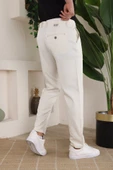 Erkek Casual Slim Fit Cord Desenli Kumaş Pantolon - 3