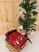 Pamuklu 2'li Şirin & Modern Nakışlı Hediyelik Havlu Seti Baveno thumbnail 1