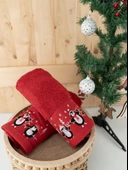 Pamuklu 2'li Şirin & Modern Nakışlı Hediyelik Havlu Seti Baveno thumbnail 3