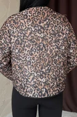 Leopar Leopar Desenli Kapitone Ceket - 4