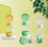 Taşınabilir Evcil Hayvan Mama Hazneli Su Matarası - 3