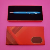 Kutulu Metal Turkuaz Kalem - 1