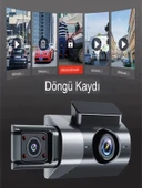 WiFi 1080P Arac Içi Kamera 5MP 170 Derece Aci Araba Kamerasi GSensor Dongu Kayit 150mAh Batarya - 3