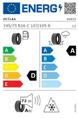 Petlas 195/75 R16 C 107/105R 8PR Full Grip PT935 Kış Lastiği 2025 Üretim thumbnail 2