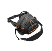 DAIWA BALIKÇI ÇANTASI GRİ TURUNCU BEL VE OMUZ ASKILI 30*22*18 - 1