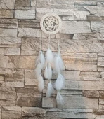 Düş Kapanı Araba Dikiz Ayna Duvar Süsü Hand Made Dreamcatcher Rüya Kapanı - 5