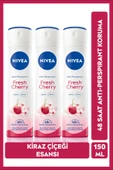 Kadın Sprey Deodorant Fresh Cherry 48 Saat Koruma 150mlx3 - 1