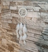 Düş Kapanı Araba Dikiz Ayna Duvar Süsü Hand Made Dreamcatcher Rüya Kapanı - 2