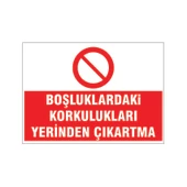Boşluklardaki korkulukları yerinden çıkartma, isg uyarı levhası - 1