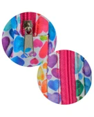 Temel Renkli Kalpler Tek Gözlü Kalem Çantası thumbnail 3