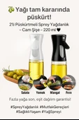 Dekorasyaa 2'li Çok Amaçlı Püskürtmeli Sprey Yağdanlık Cam Şişe 220ml - Siyah Beyaz - 2