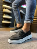 Knack Yüksek Taban Günlük Ayakkabı 700 Siyah (Beyaz Taban) thumbnail 3