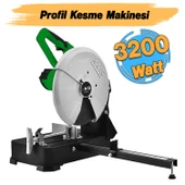 HAIS Taşlı Profil Kesme Makinası 3200 W 3800 rpm 355 mm Demir Metal Kesim Boru Doğrama thumbnail 2
