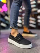 Knack Yüksek Taban Günlük Ayakkabı 700 Siyah (Beyaz Taban) thumbnail 4