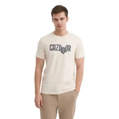 Erkek Marka Yazılı T-shirt - 5