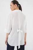 Bağlama Detaylı Ayrobin Gömlek 20290 - Beyaz - 2